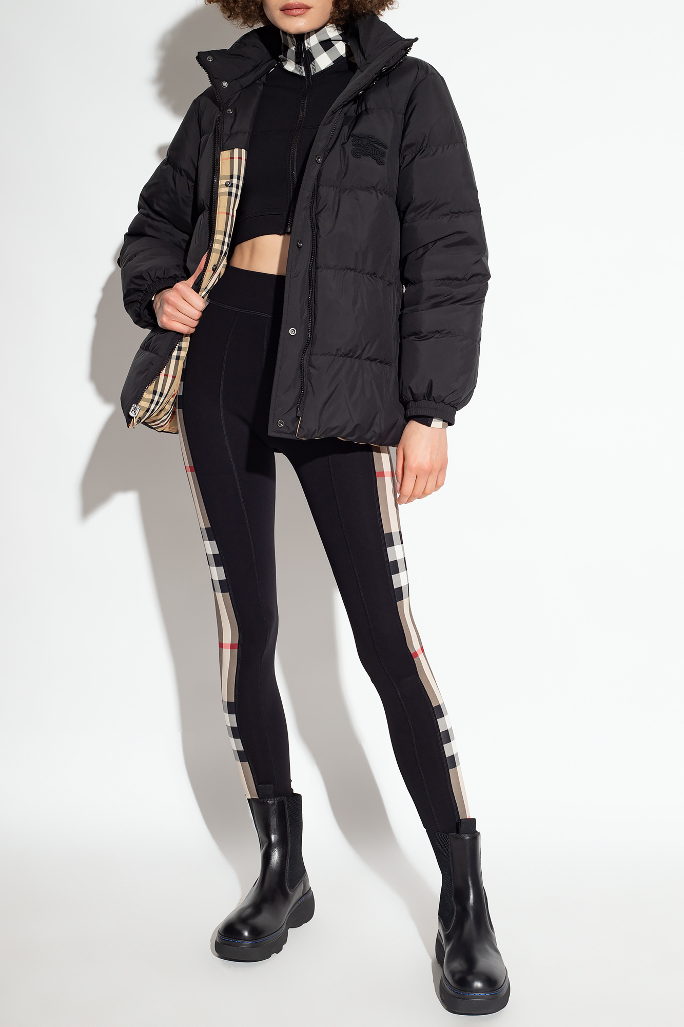 Burberry 'Madden' checked leggings | Women's Clothing | Vitkac